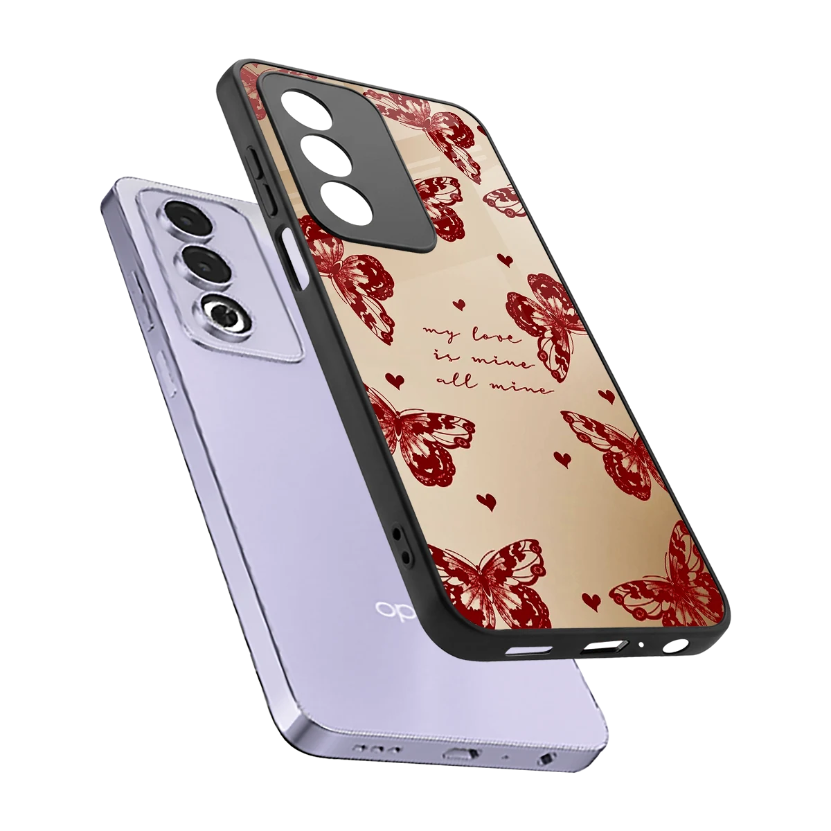 All Mine sleek oppo a3 pro cover with tempered glass back and TPU edges
