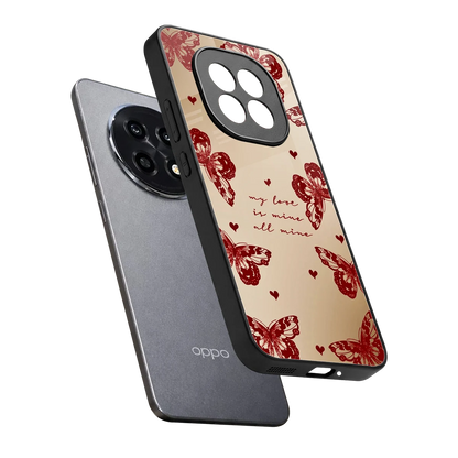 All Mine sleek oppo f29 pro 5g cover with tempered glass back and TPU edges