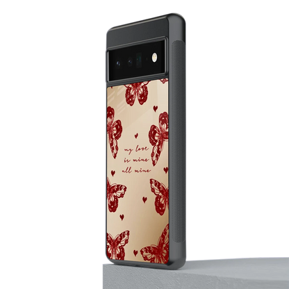 All Mine stylish phone case for google pixel 6 pro | glossy glass and slim fit