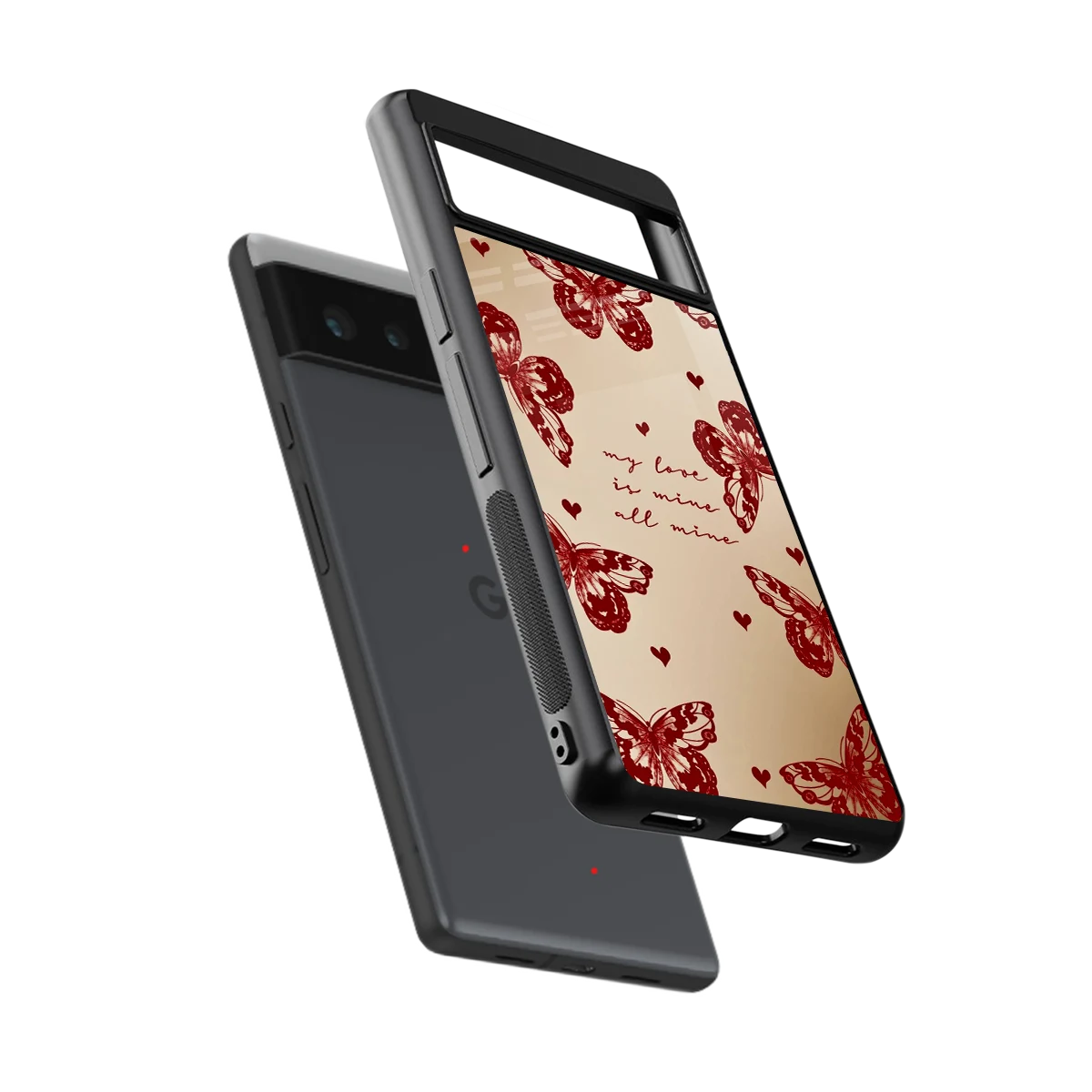 All Mine sleek google pixel 6 cover with tempered glass back and TPU edges