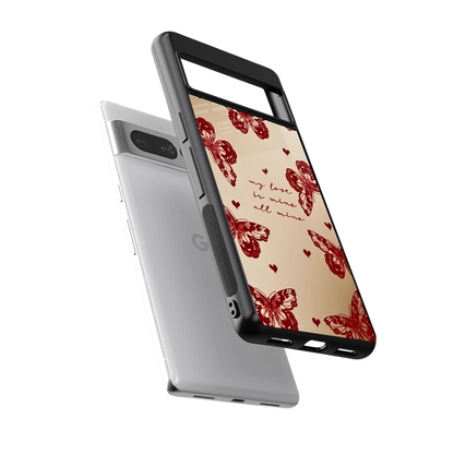 All Mine sleek google pixel 7 pro cover with tempered glass back and TPU edges