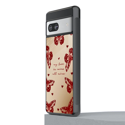 All Mine stylish phone case for google pixel 7a | glossy glass and slim fit