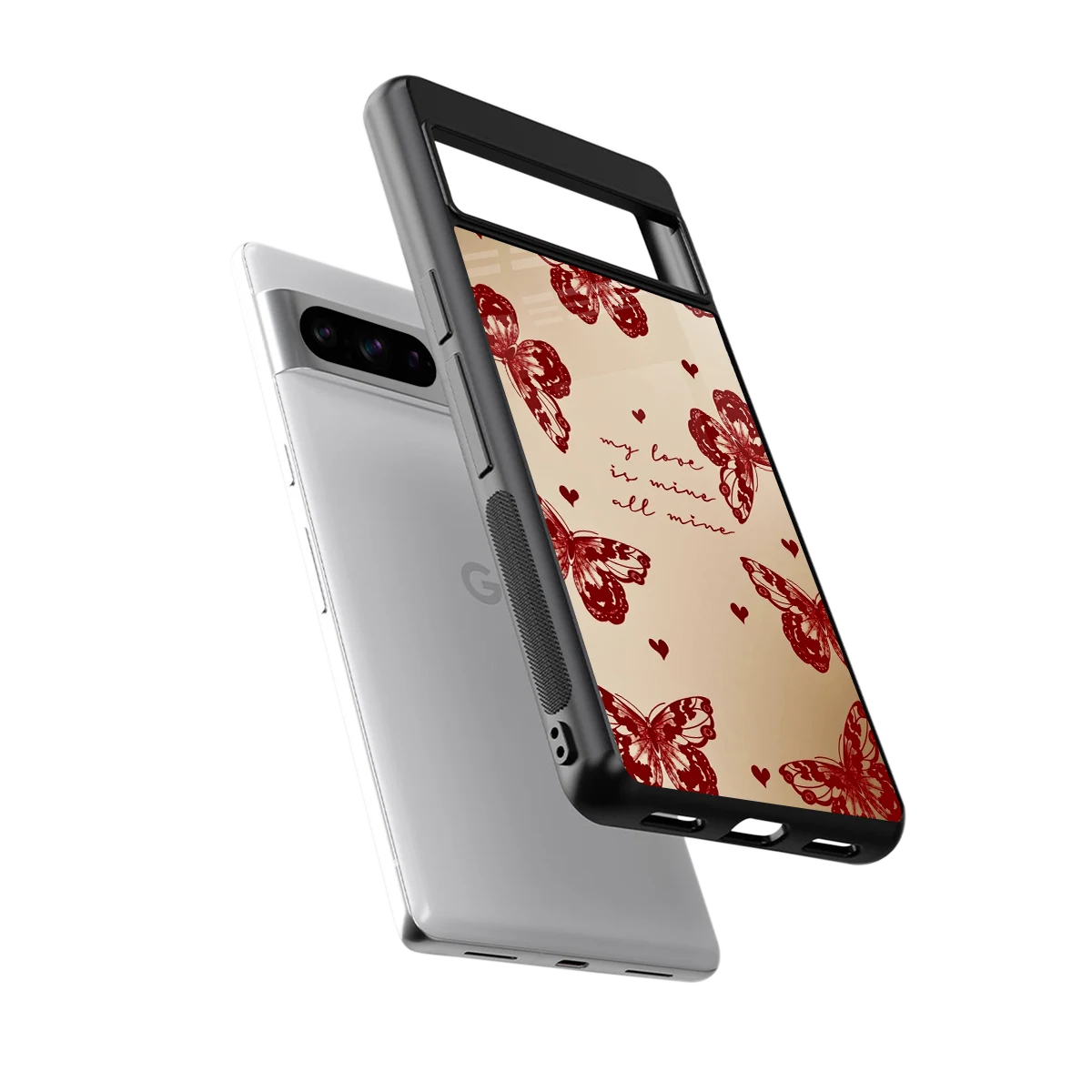 All Mine sleek google pixel 8 pro cover with tempered glass back and TPU edges