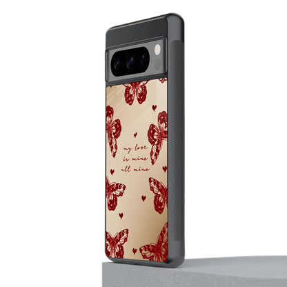 All Mine stylish phone case for google pixel 8 pro | glossy glass and slim fit