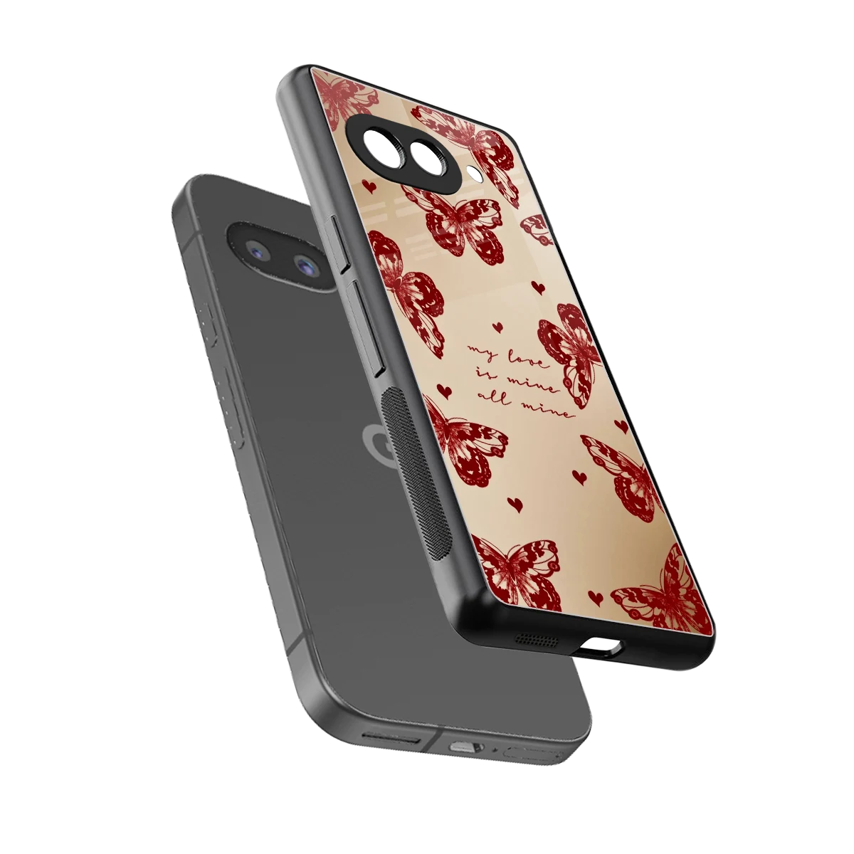 All Mine sleek google pixel 10a cover with tempered glass back and TPU edges