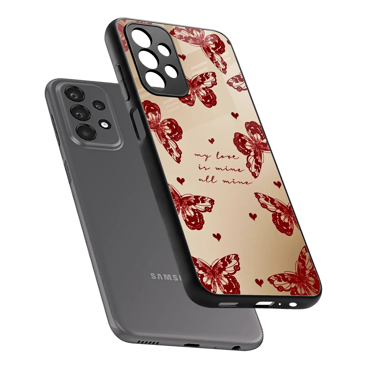 All Mine sleek samsung galaxy a23 cover with tempered glass back and TPU edges