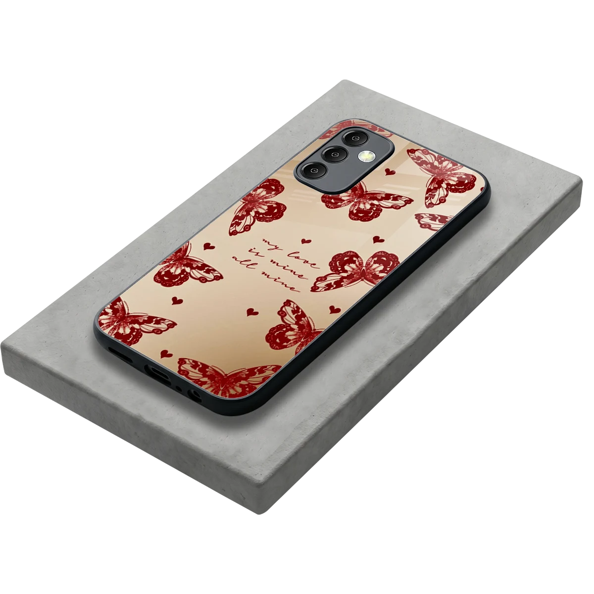 All Mine stylish phone case for samsung galaxy m14 5g | glossy glass and slim fit