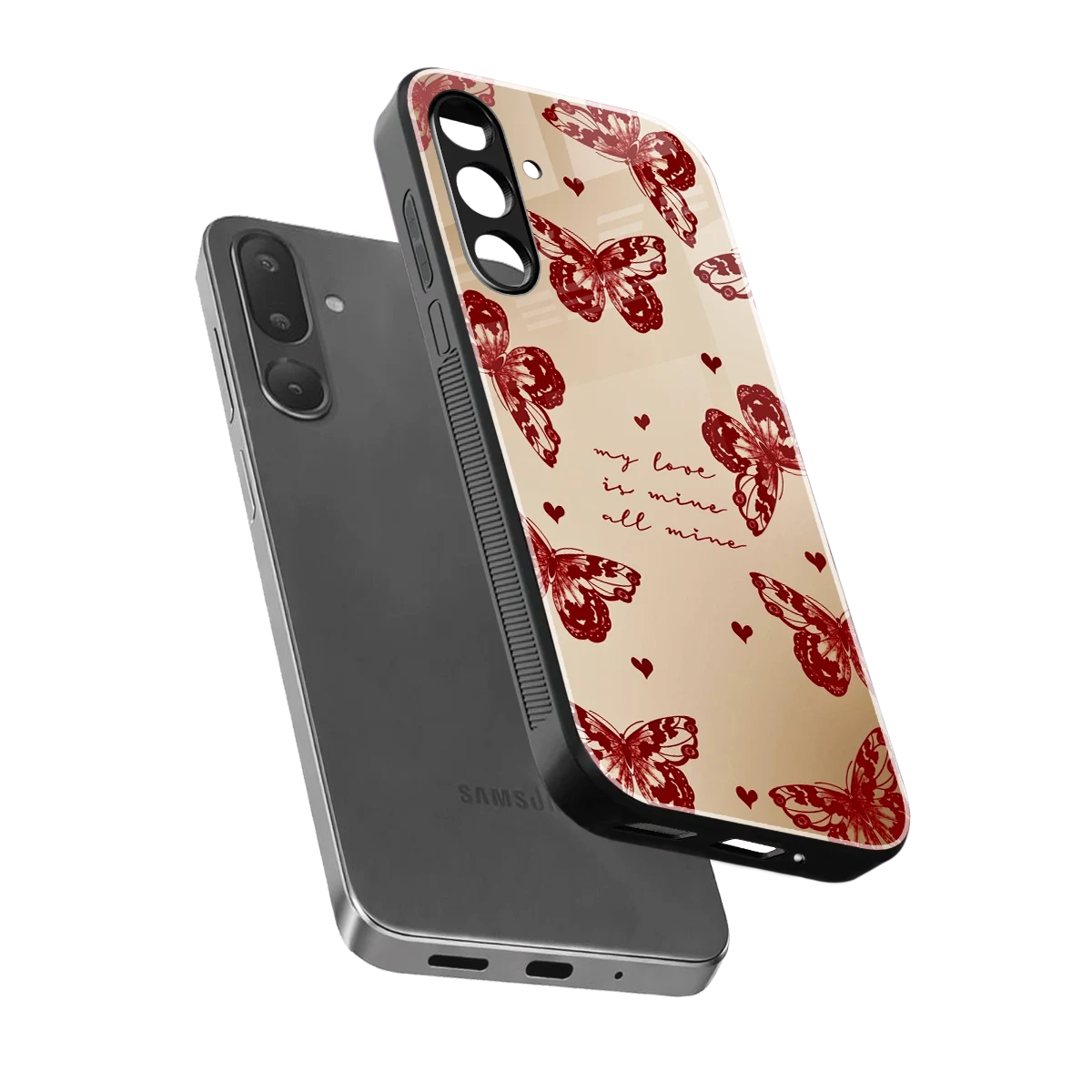 All Mine sleek samsung galaxy m16 5g cover with tempered glass back and TPU edges