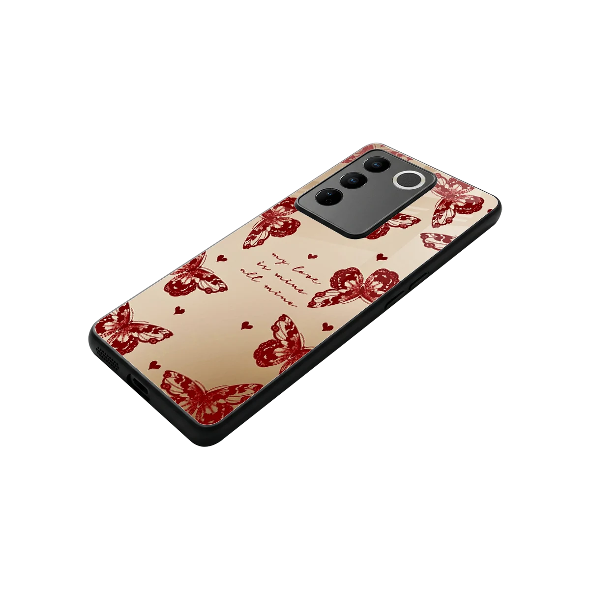 All Mine stylish phone case for vivo v27 5g | glossy glass and slim fit