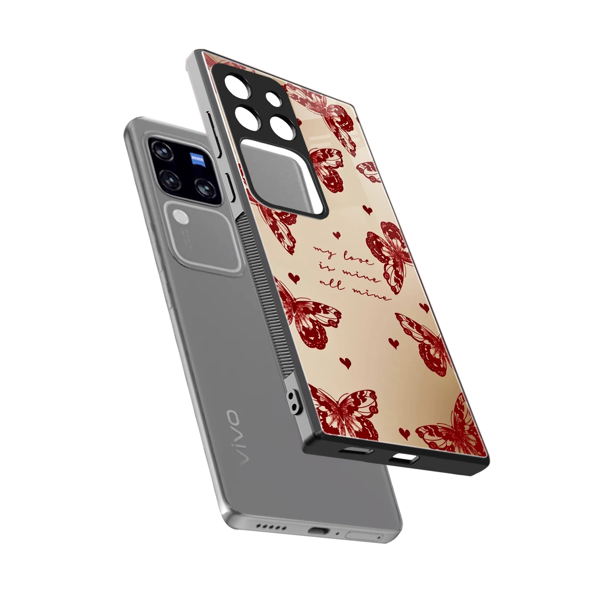 All Mine sleekvivo v30 pro cover with tempered glass back and TPU edges