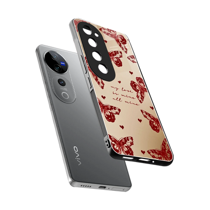 All Mine sleek vivo v40 pro cover with tempered glass back and TPU edges