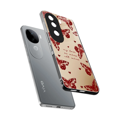 All Mine sleek vivo v40e cover with tempered glass back and TPU edges