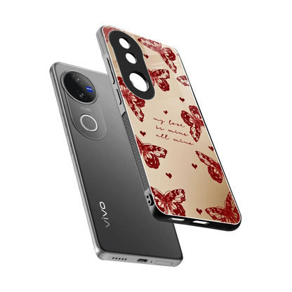 All Mine sleek vivo v50 cover with tempered glass back and TPU edges