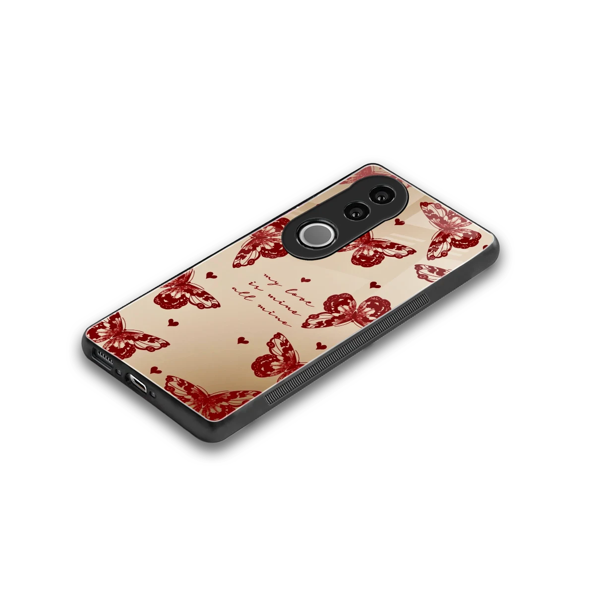 All Mine stylish phone case for vivo v50 | glossy glass and slim fit