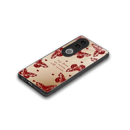 All Mine stylish phone case for vivo v50 | glossy glass and slim fit