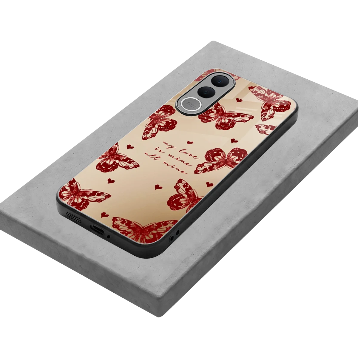 All Mine stylish phone case for vivo v70 fe | glossy glass and slim fit