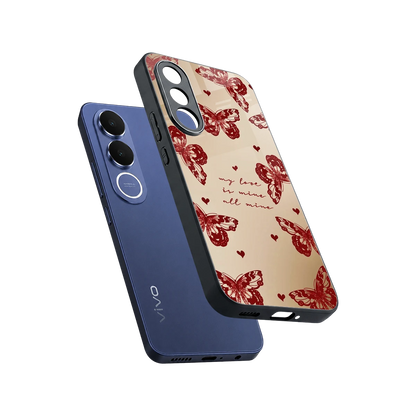 All Mine sleek vivo v70 fe cover with tempered glass back and TPU edges