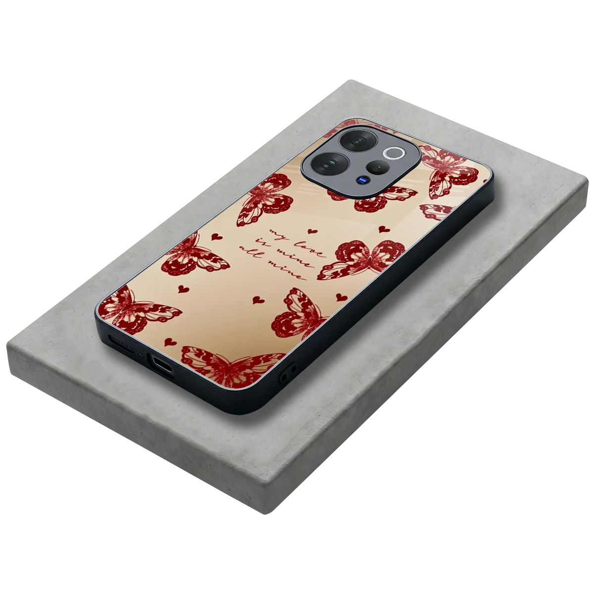 All Mine stylish phone case for vivo v70 | glossy glass and slim fit