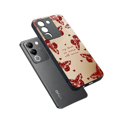 All Mine sleek vivo y200 5g cover with tempered glass back and TPU edges