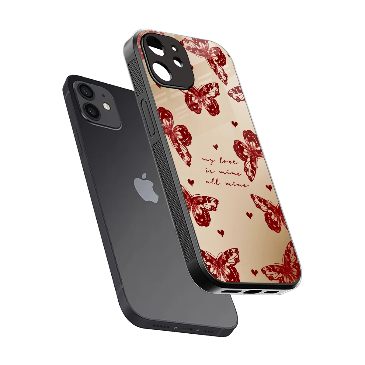 All Mine sleek iphone 12 cover with tempered glass back and TPU edges
