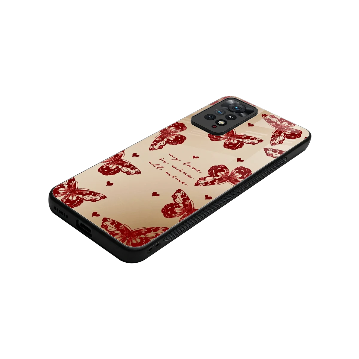 All Mine stylish phone case for redmi note 11 pro | glossy glass and slim fit