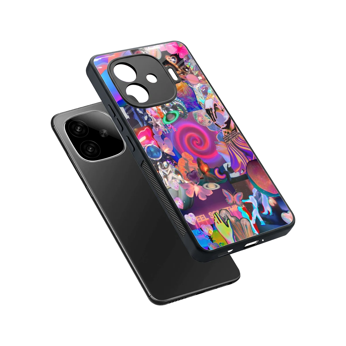 All You sleek iqoo neo 10r 5g cover with tempered glass back and TPU edges