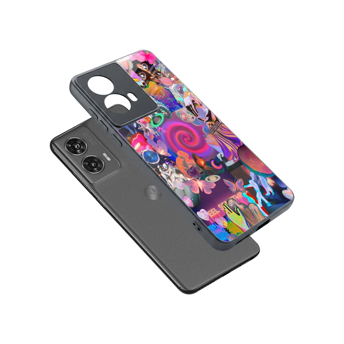 All You sleek motorola edge 50 fusion cover with tempered glass back and TPU edges