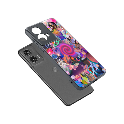 All You sleek motorola edge 50 fusion cover with tempered glass back and TPU edges