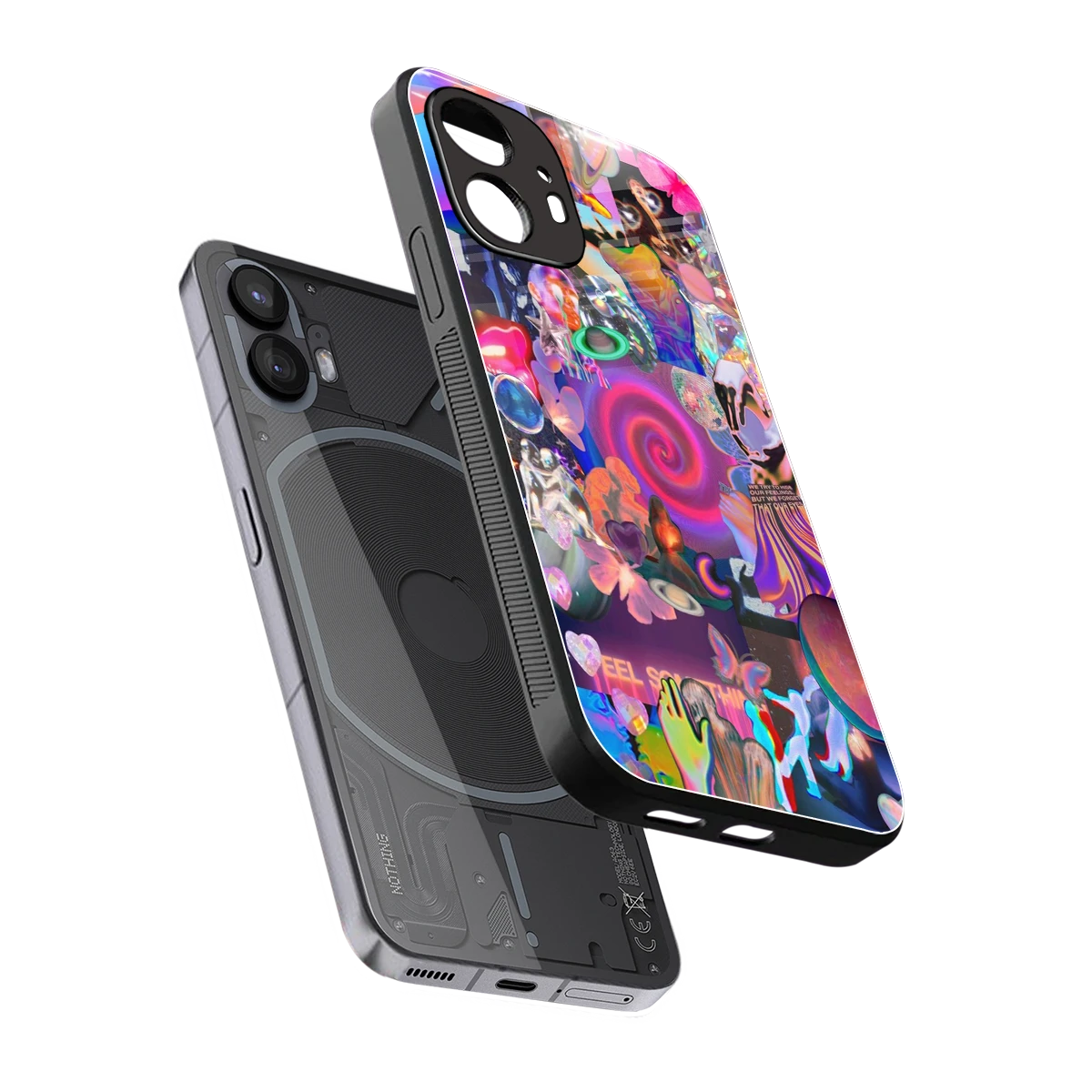 All You sleek nothing phone 2 cover with tempered glass back and TPU edges