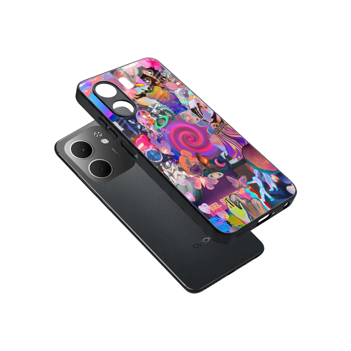 All You sleek oppo a5x 5g cover with tempered glass back and TPU edges