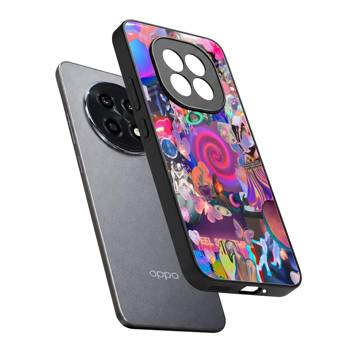 All You sleek oppo f29 pro 5g cover with tempered glass back and TPU edges