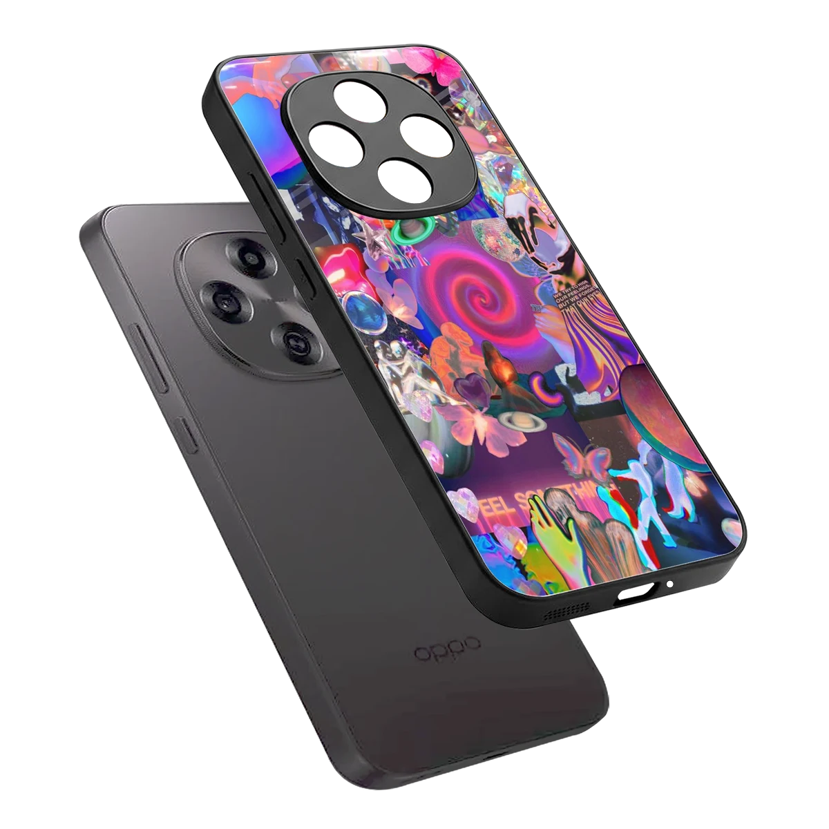 All You sleek oppo f31 pro 5g cover with tempered glass back and TPU edges