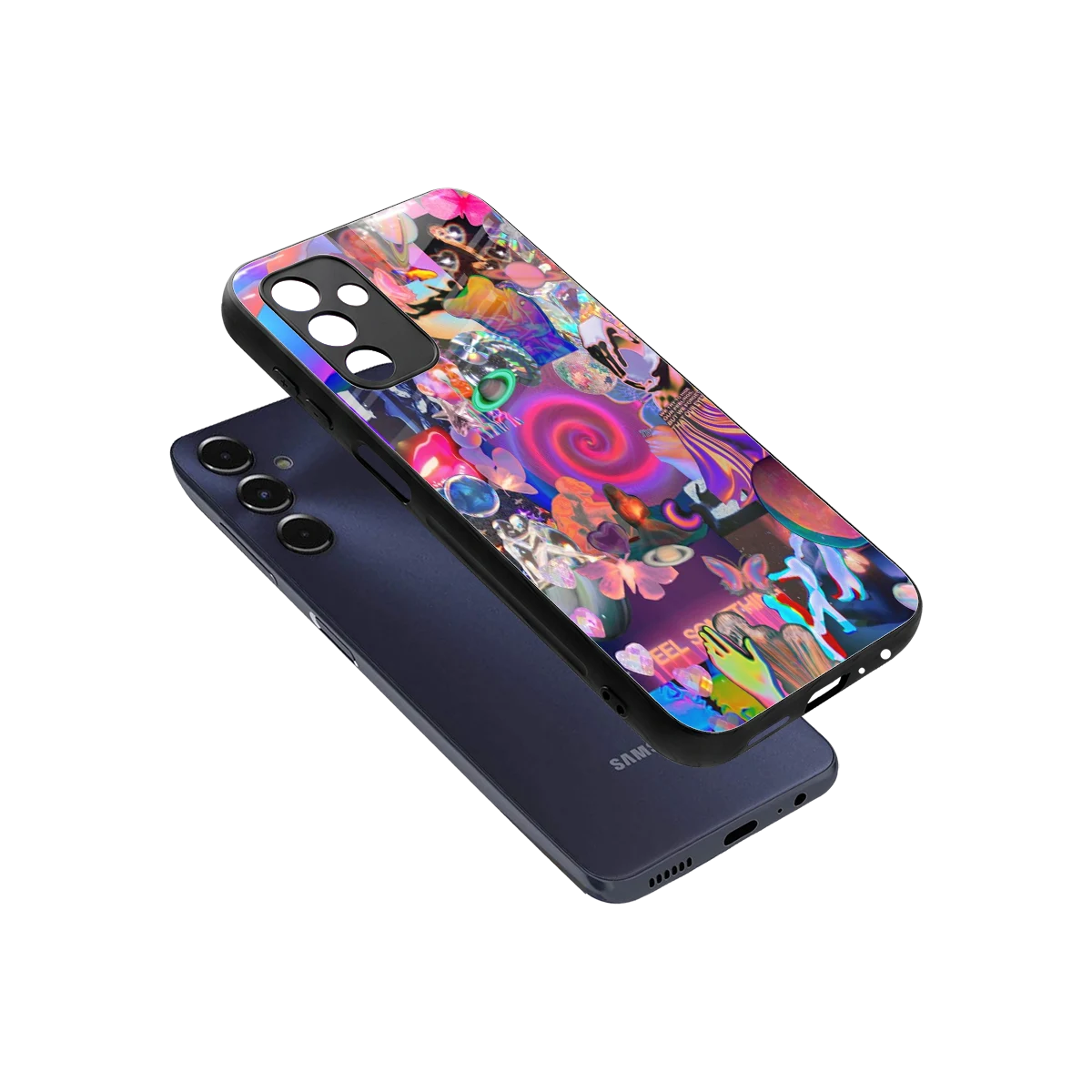 All You sleek samsung galaxy m14 5g cover with tempered glass back and TPU edges