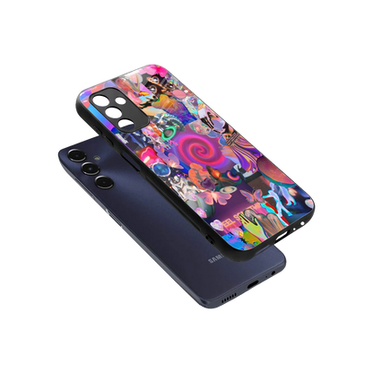 All You sleek samsung galaxy m14 5g cover with tempered glass back and TPU edges