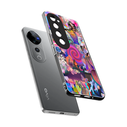 All You sleek vivo v40 pro cover with tempered glass back and TPU edges