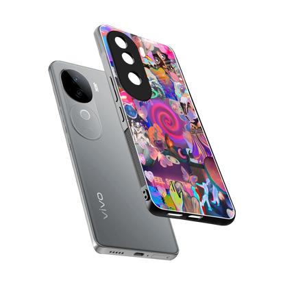 All You sleek vivo v40e cover with tempered glass back and TPU edges