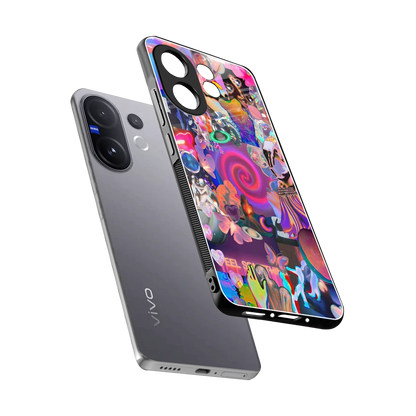 All You sleek vivo v60 cover with tempered glass back and TPU edges