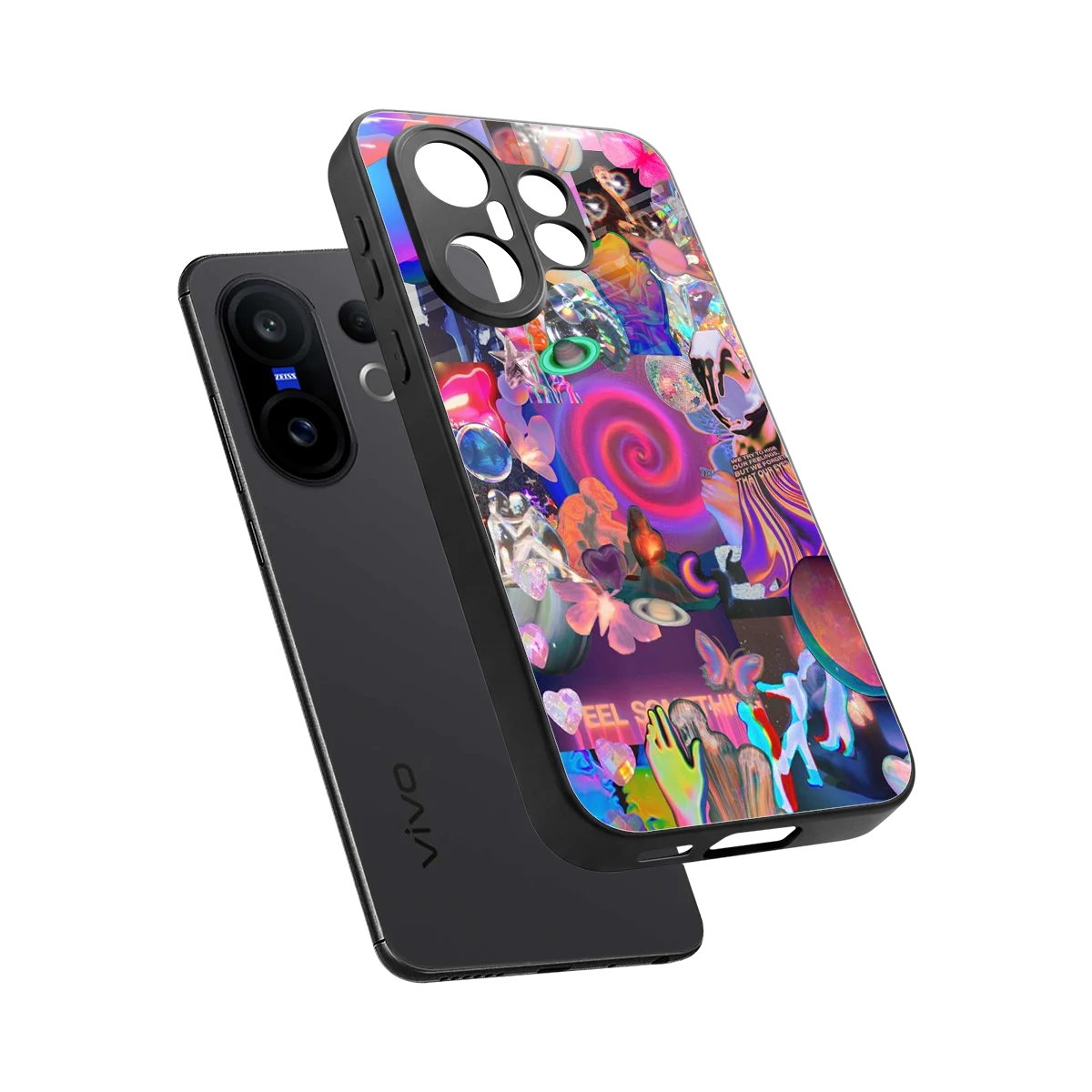 All You sleek vivo x200 fe cover with tempered glass back and TPU edges