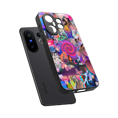 All You sleek vivo x200 fe cover with tempered glass back and TPU edges