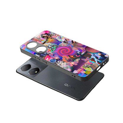 All You sleek Vivo-y100 cover with tempered glass back and TPU edges