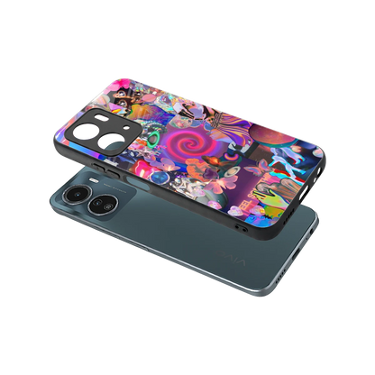 All You sleek vivo y16 cover with tempered glass back and TPU edges