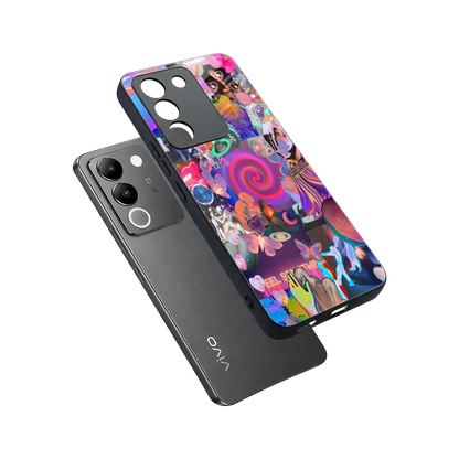 All You sleek vivo y200 5g cover with tempered glass back and TPU edges