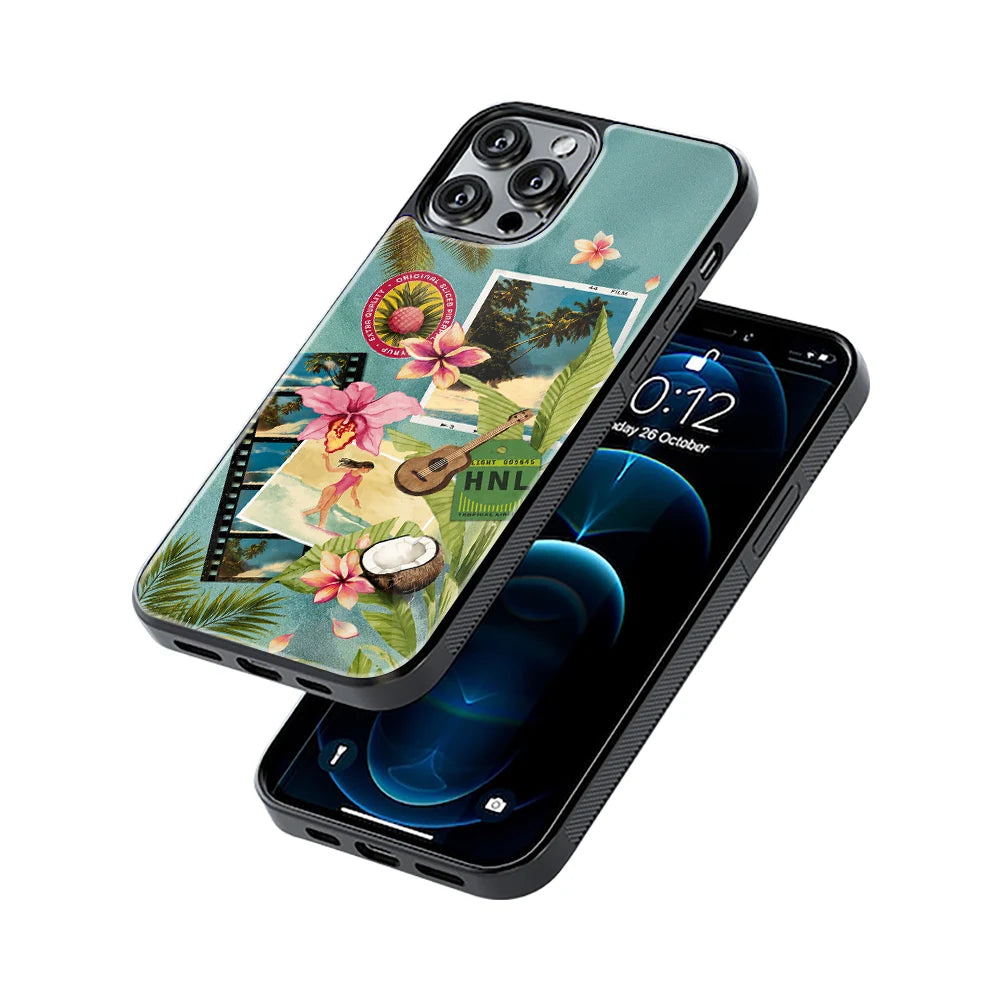 Protective Glass Back Phone Case Compatible with iPhone, Samsung, OnePlus, Pixel & More