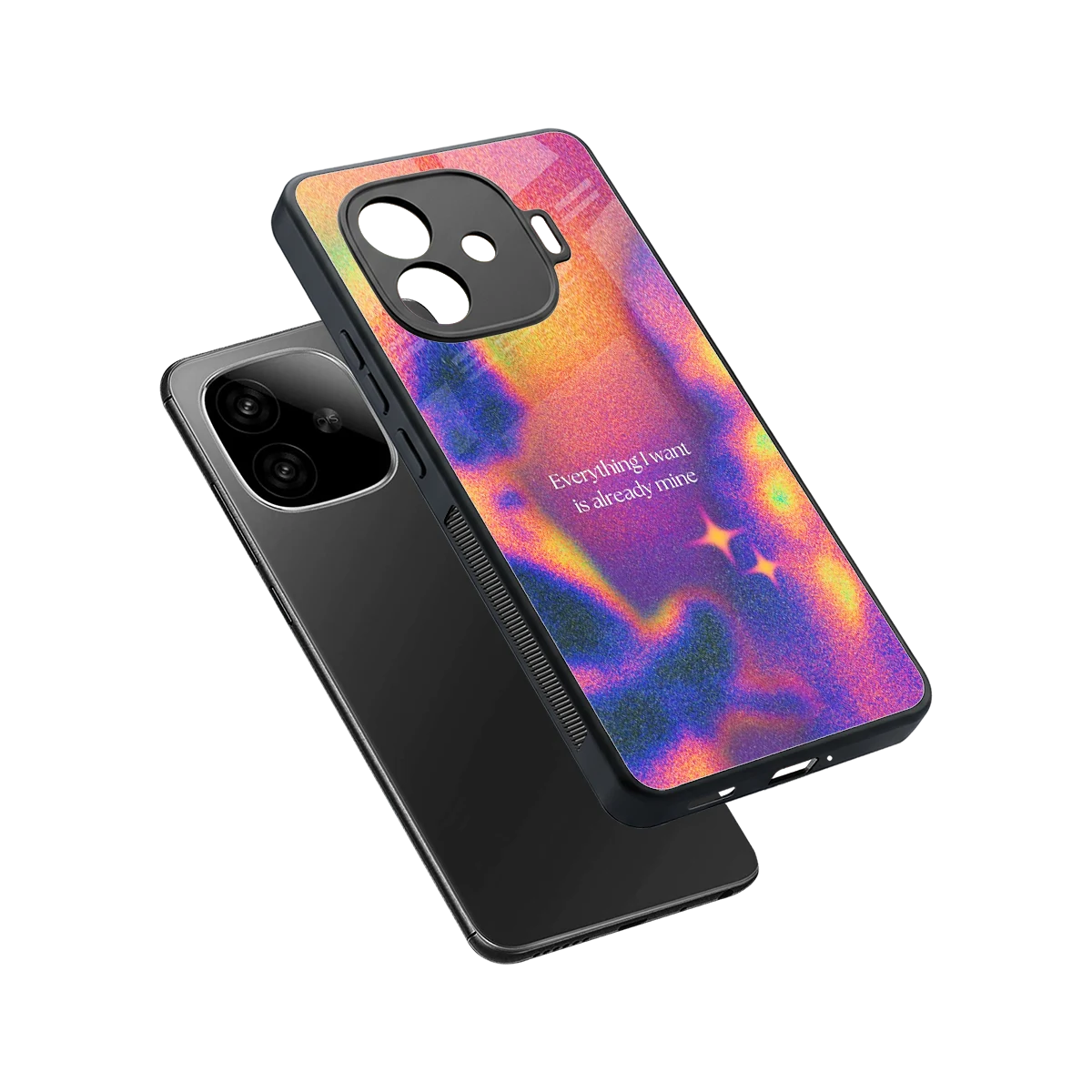 Already Mine sleek iqoo neo 10r 5g cover with tempered glass back and TPU edges