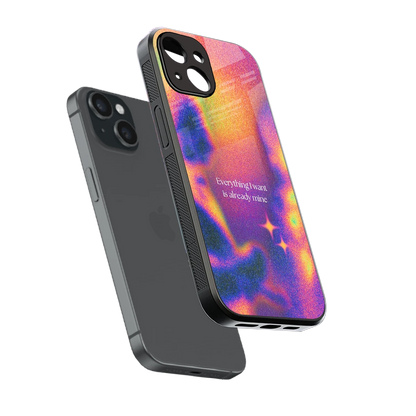 Already Mine sleek iphone 13 cover with tempered glass back and TPU edges