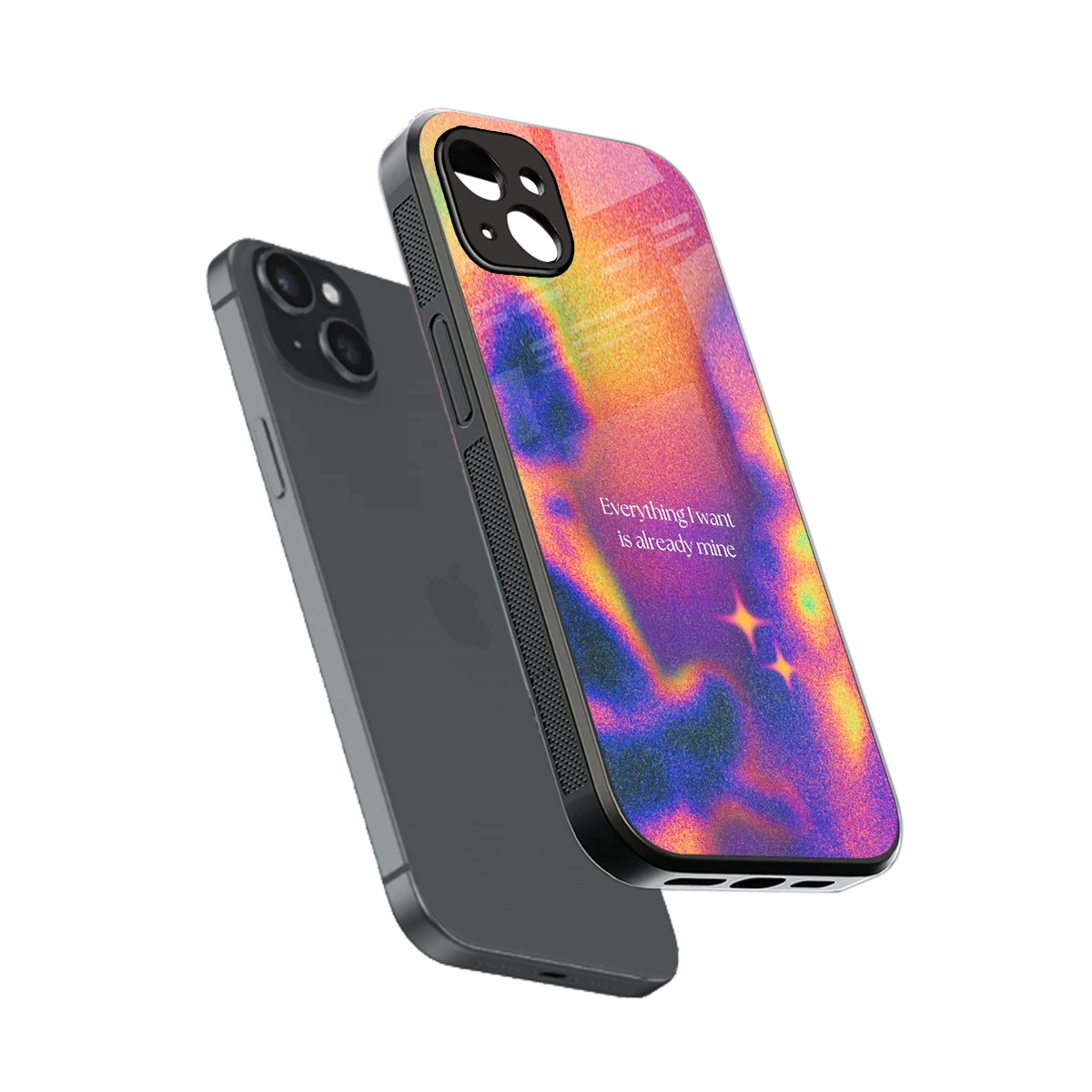 Already Mine sleek iphone 14 plus cover with tempered glass back and TPU edges