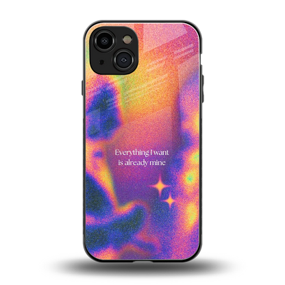 Already Mine back phone cover | glass case for iphone 15