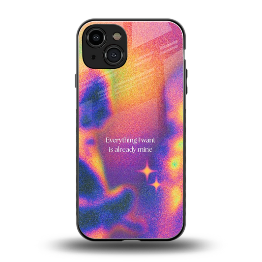 Already Mine back phone cover | glass case for iphone 15