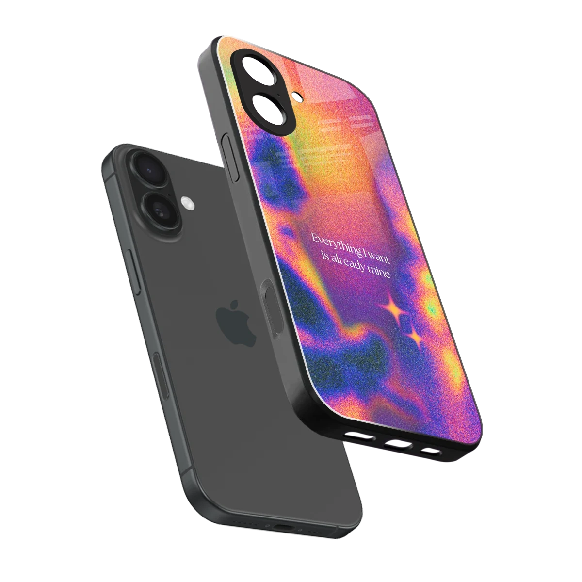 Already Mine sleek iphone 17 cover with tempered glass back and TPU edges