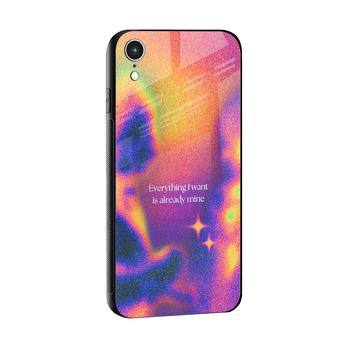 Already Mine sleek iphone xr cover with tempered glass back and TPU edges
